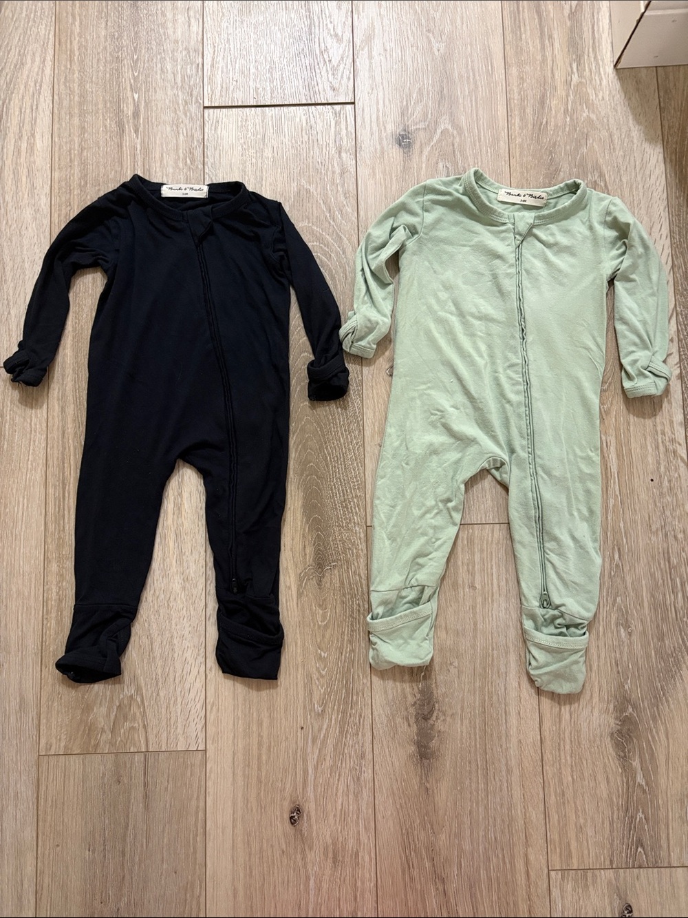 Bambi & Birdie zipper rompers